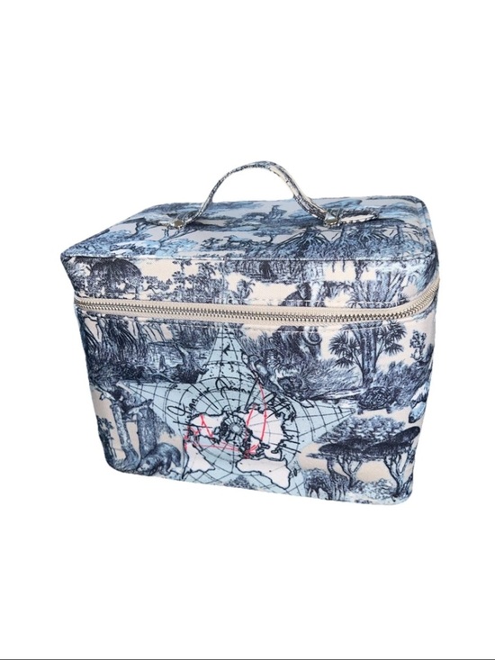 Dior Around The World Vanity Cosmetic Travel Case Toile Print Mirror - Picture 2 of 15